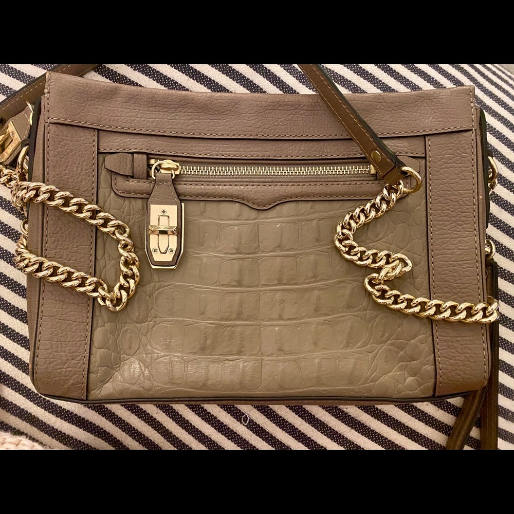 Rebecca Minkoff grey/tan purse- Great Condition